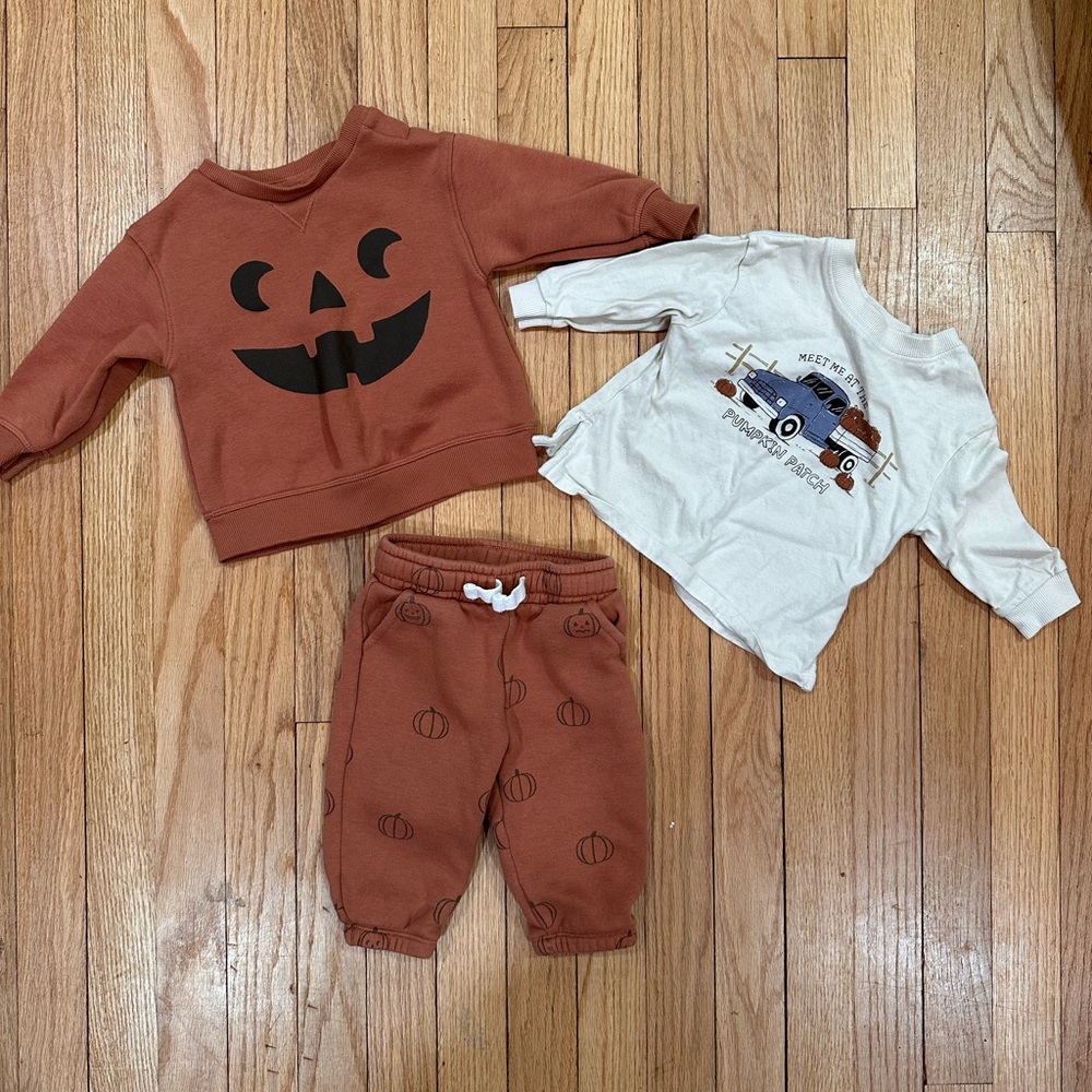 Little Co. Pumpkin Fall Matching set